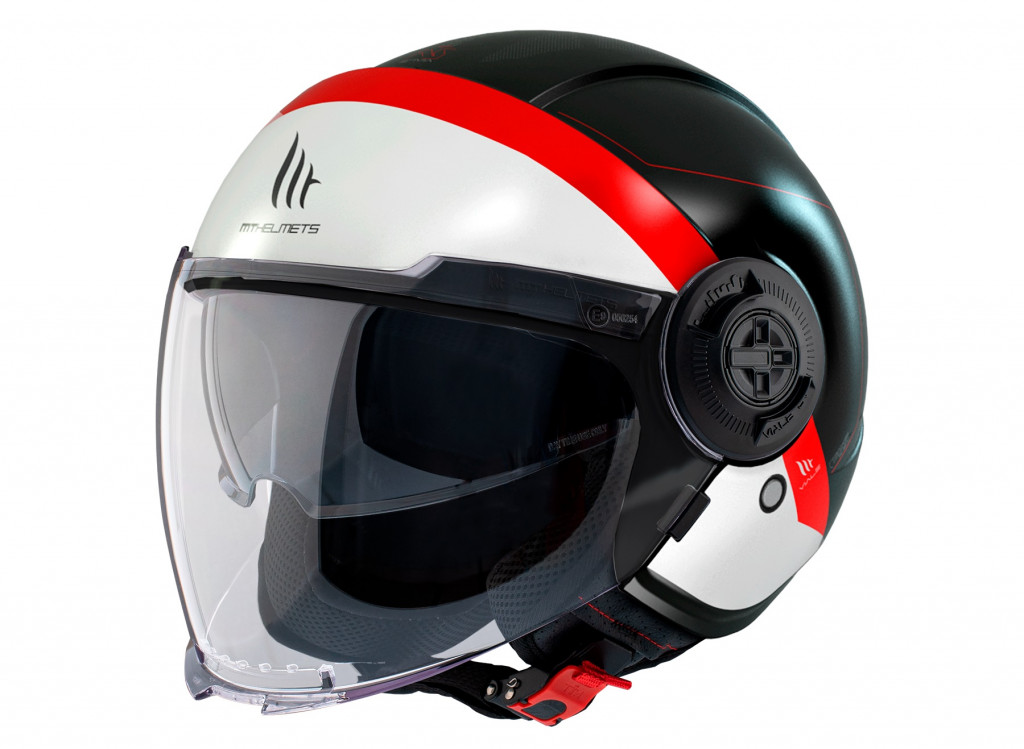 Jet helmet MT Helmets VIALE SV S 68 UNIT A5 MATT RED XL