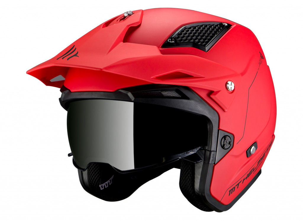 Trial helmet MT Helmets DISTRICT SV S SOLID A5 MATT RED XS