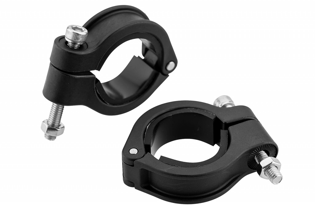 Clamp set PUIG Beam 2.0 22513N 33mm auxiliary lights Crni