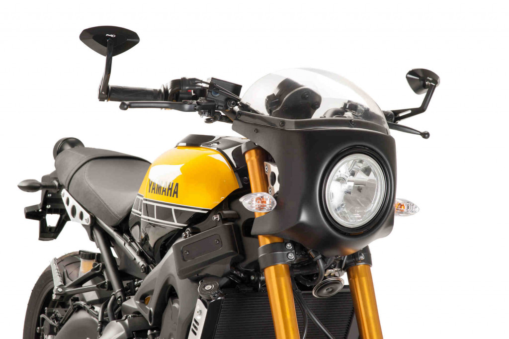 Windshield PUIG SEMI-FAIRING 8934W matt black transparent