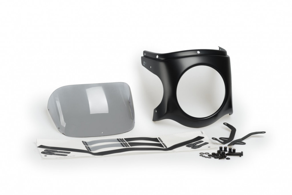 Windshield PUIG SEMI-FAIRING 9554H matt black smoke
