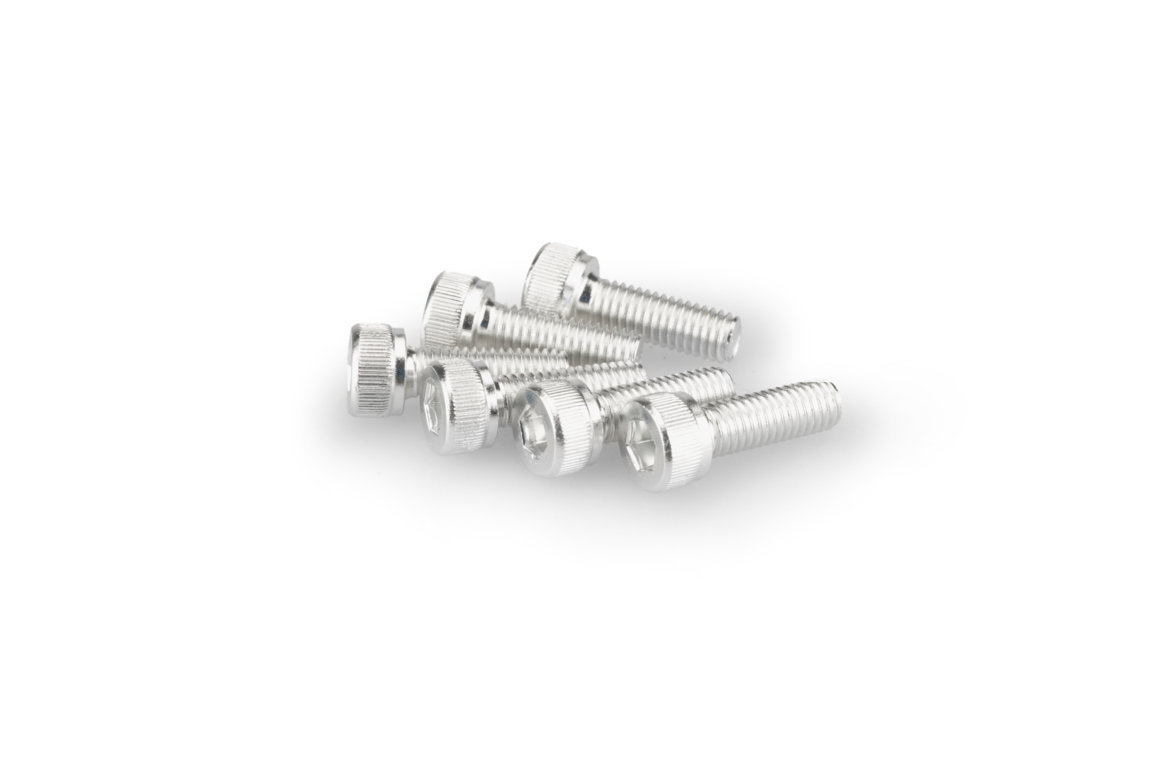Screws PUIG ANODIZED 0146P silver M5 x 15mm (6pcs)