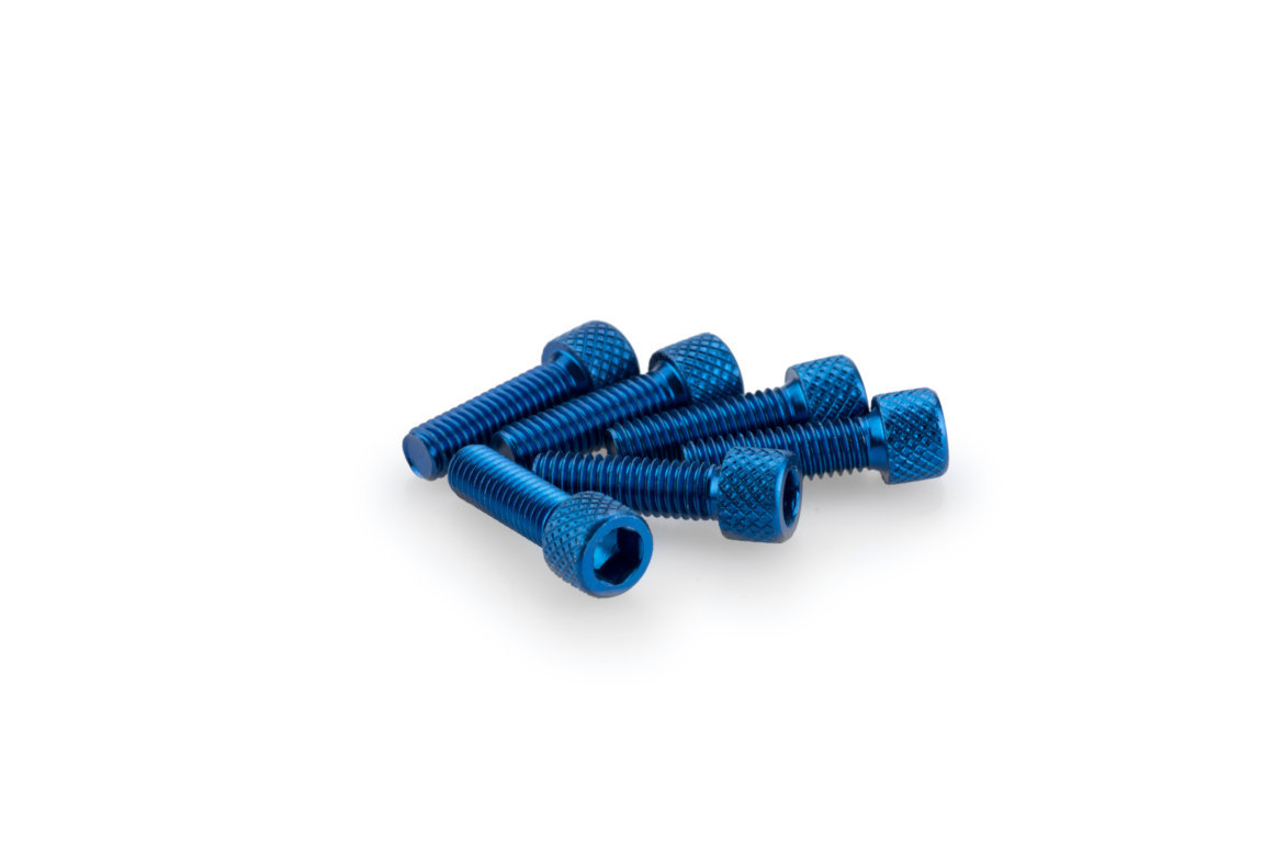 Screws PUIG ANODIZED 0364A plavi M6 x 20mm (6pcs)