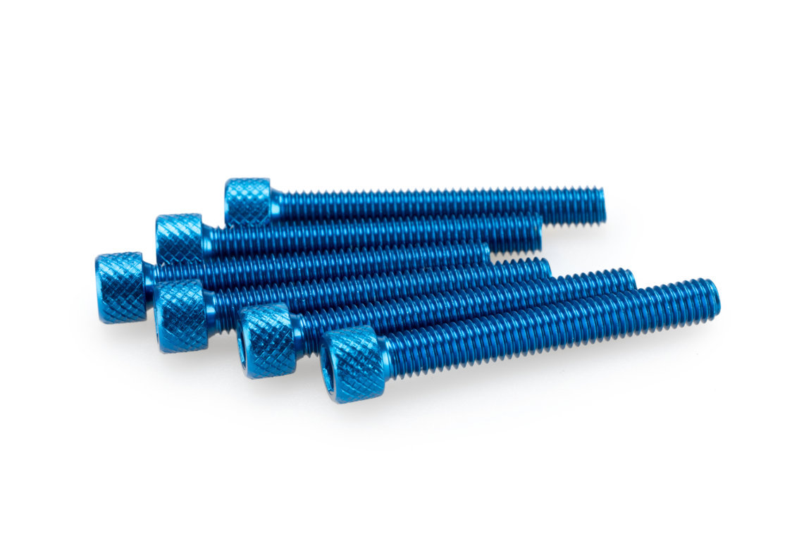 Screws PUIG ANODIZED 0370A plavi M6 x 45mm (6pcs)