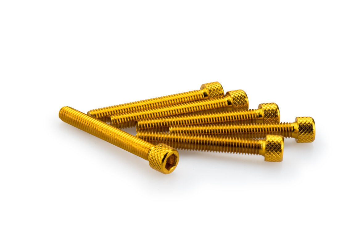 Screws PUIG ANODIZED 0370G yellow M6 x 45mm (6pcs)