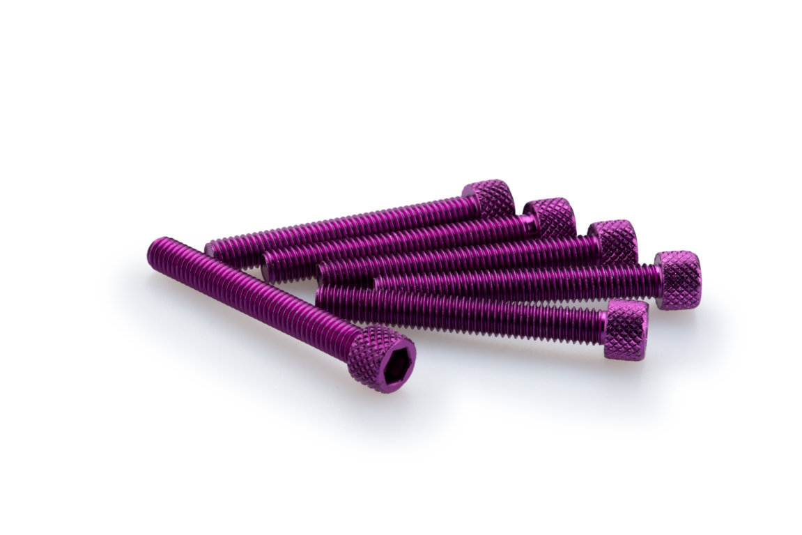 Screws PUIG ANODIZED 0370L violet M6 x 45mm (6pcs)