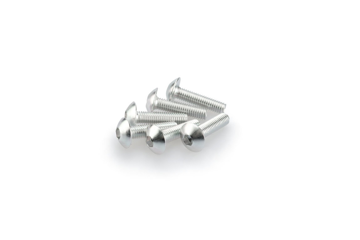 Screws PUIG ANODIZED 0550P silver M5 x 20mm (6pcs)