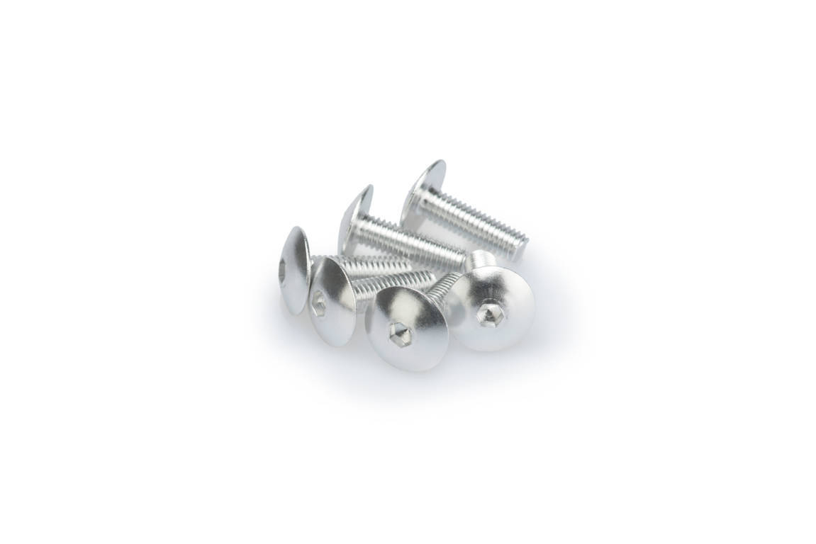 Screws PUIG ANODIZED 0657P silver M6 x 20mm (6pcs)