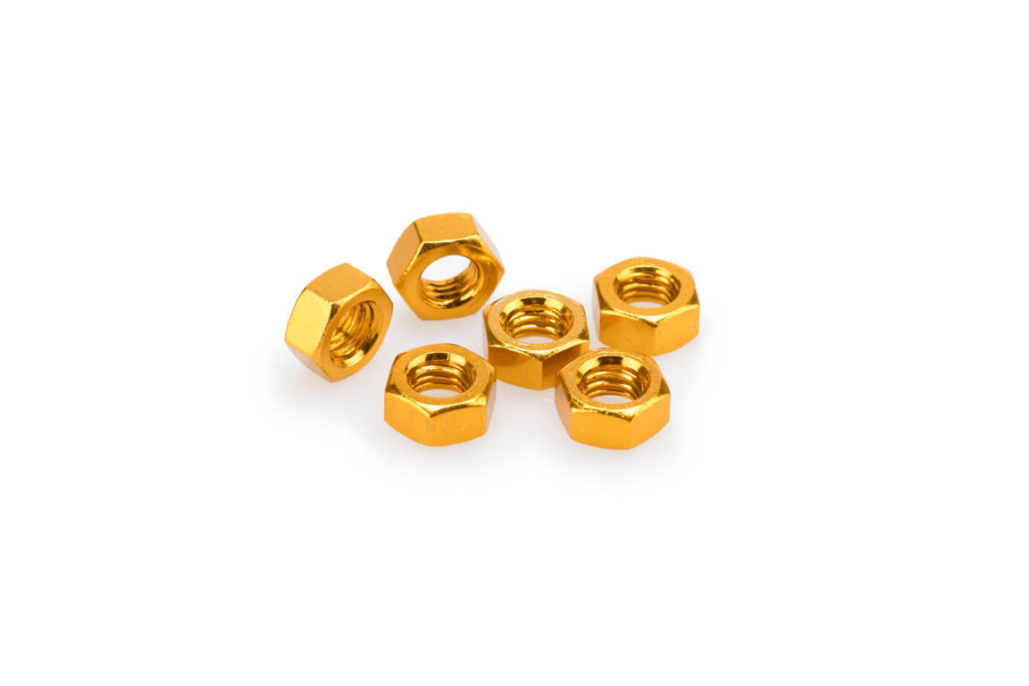 Nuts PUIG ANODIZED 0863G yellow M8 (6pcs)