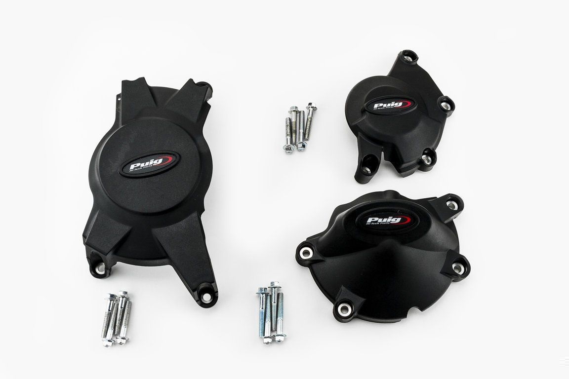  Engine protective covers PUIG 20125N Crni included right, left and alternator caps