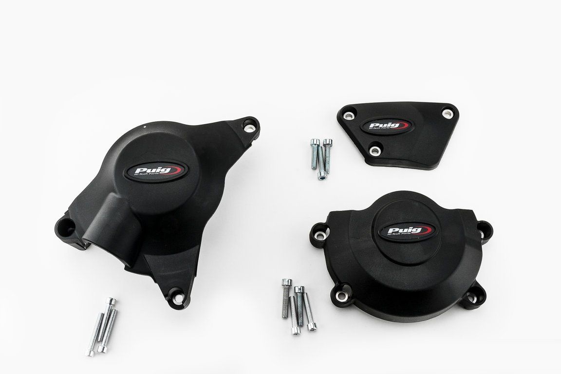  Engine protective covers PUIG 20129N Crni included right, left and alternator caps