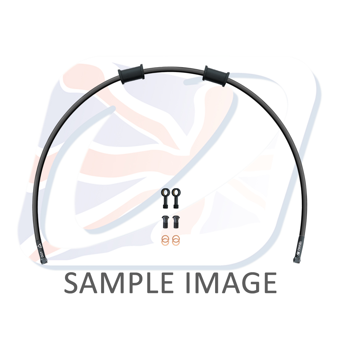 Clutch hose kit Venhill POWERHOSEPLUS YAM-13003CB-BK (1 hose in kit) Black hoses, black fittings