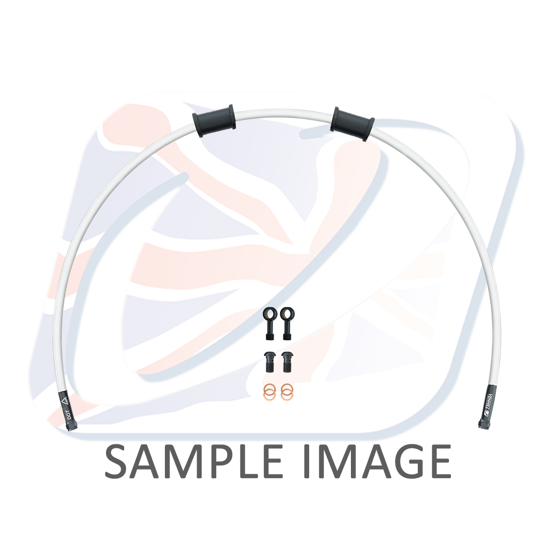 Rear brake hose kit Venhill POWERHOSEPLUS HON-7018RB-WT (1 hose in kit) White hoses, black fittings