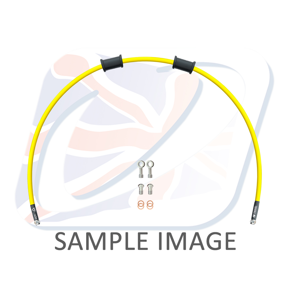 Clutch hose kit Venhill POWERHOSEPLUS APR-10002CS-YE (1 hose in kit) Yellow hoses, stainless steel fittings