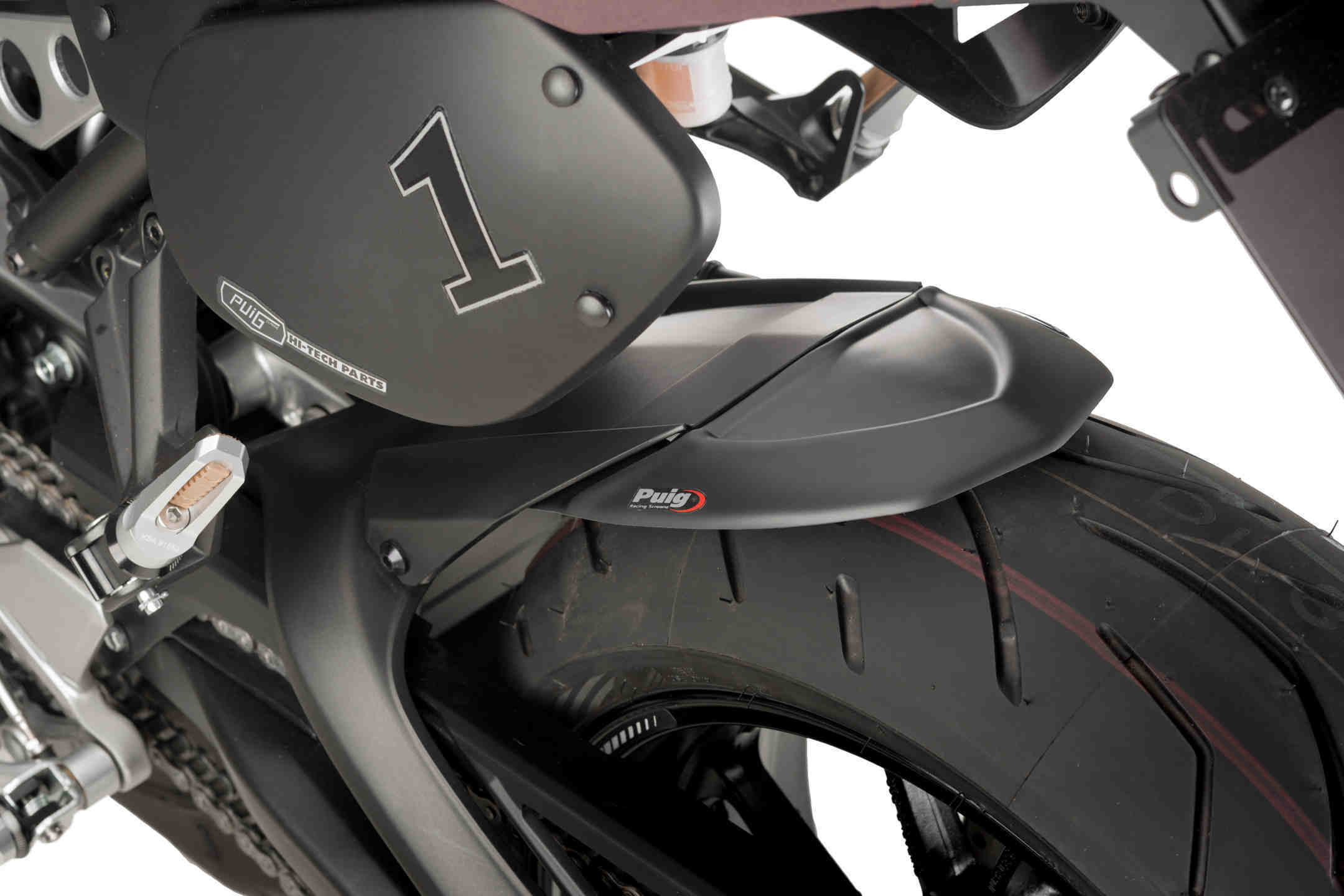 Rear fender extension PUIG 21161J matt black for TRIUMPH Trident 660 2021-2025