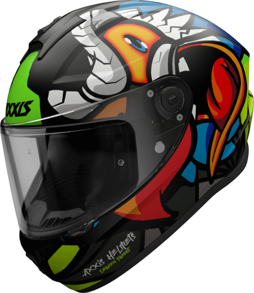 FULL FACE helmet AXXIS DRAKEN S parrot matt black XS