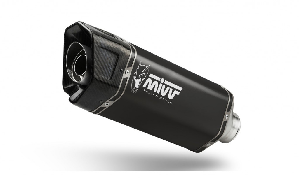 Cijeli ispušni sustav 2x1 MIVV SR-1 A.021.KR1XB Crni