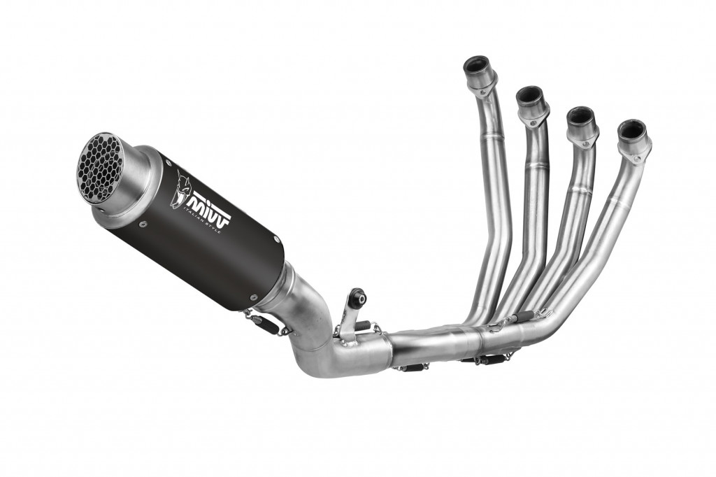 Full exhaust system MIVV GP PRO H.072.LXBP Black Stainless Steel for HONDA CB 650 R 2019-2023, HONDA CBR 650 R 2019-2023