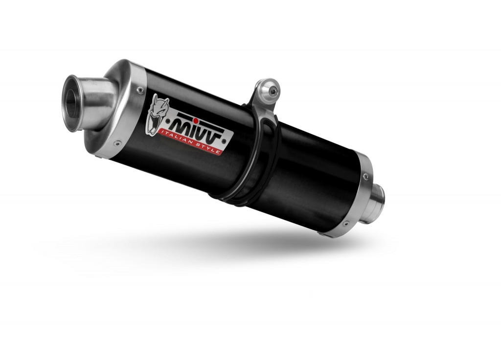 Silencer MIVV OVAL RE.001.LZ Crni for ROYAL ENFIELD Himalayan 411 2021-2023, ROYAL ENFIELD Scram 411 2022-2024