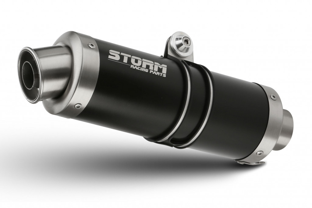 Silencer STORM OVAL MM.002.LX1B Crni for MOTO MORINI Seiemmezzo STR 650 2022-2024, MOTO MORINI Seiemmezzo SCR 650 2022-2024
