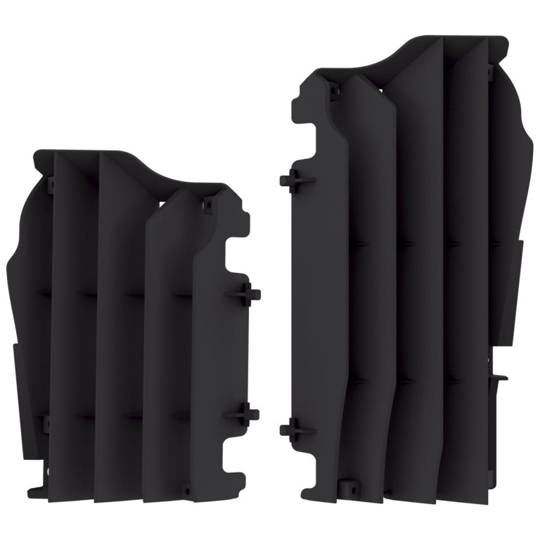 Radiator louvers POLISPORT 8457800001 Crni for KAWASAKI KX 250 (F) 4T 2021-2024, KAWASAKI KX 450 (F) 2016-2023