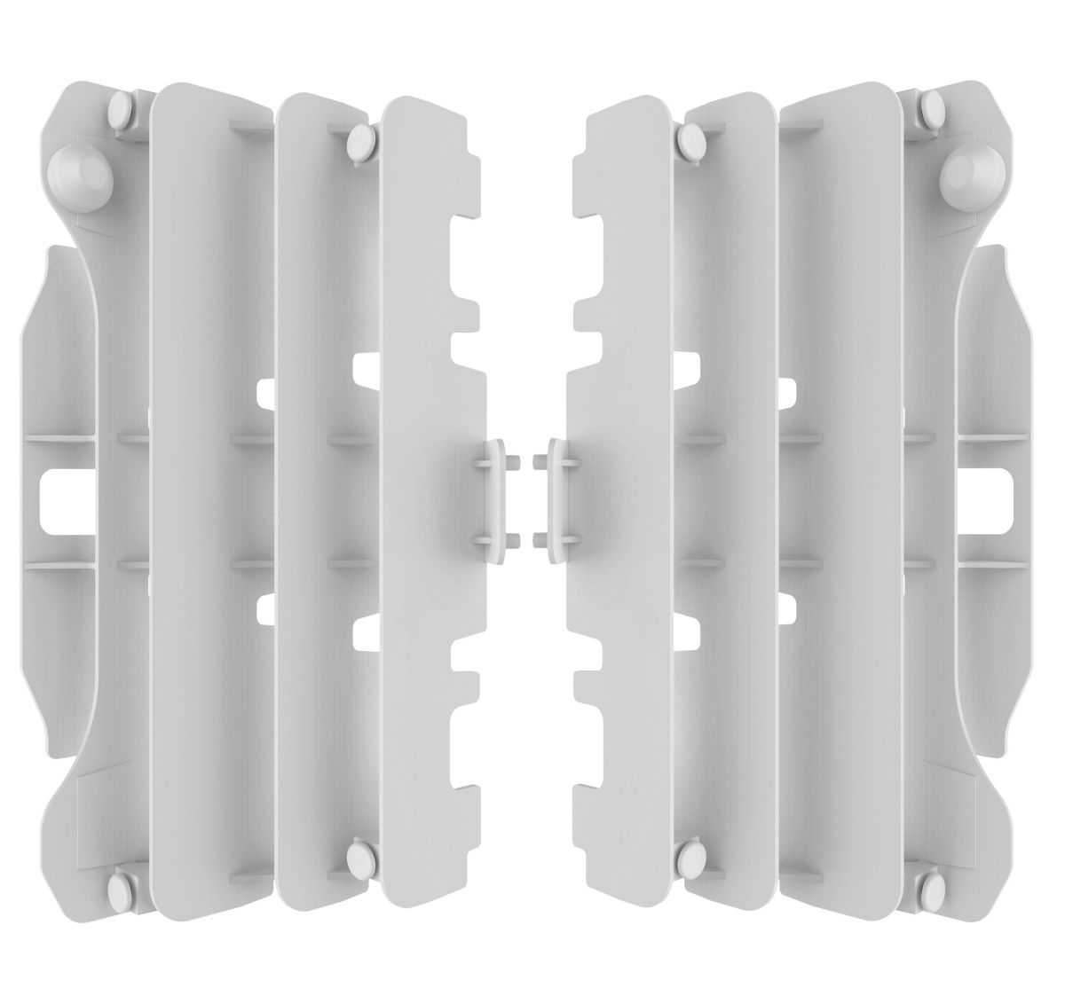 Radiator louvers POLISPORT 8458100001 white for YAMAHA YZ 250 F 2007-2009, YAMAHA YZ 450 F 2007-2009