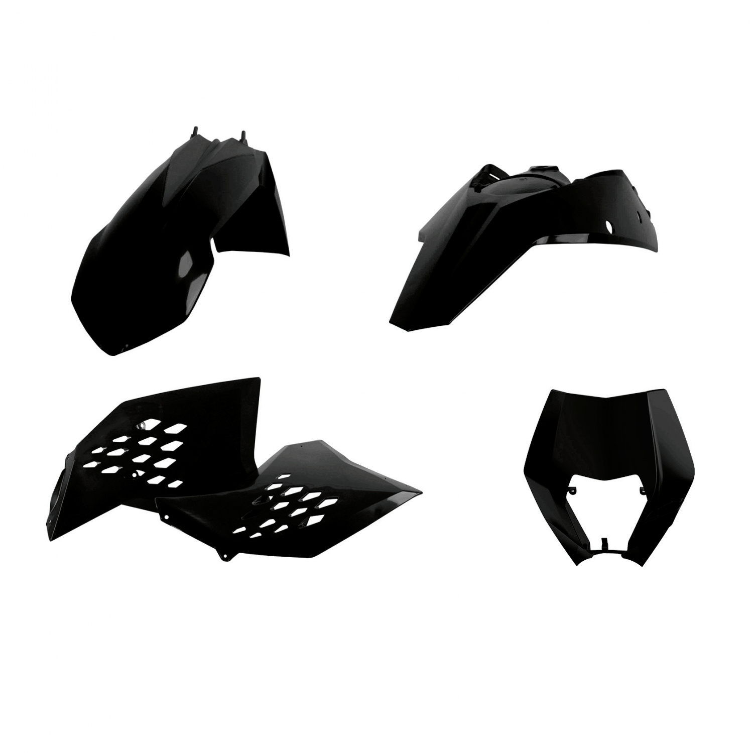 Plastic body kit POLISPORT 90851 Crni