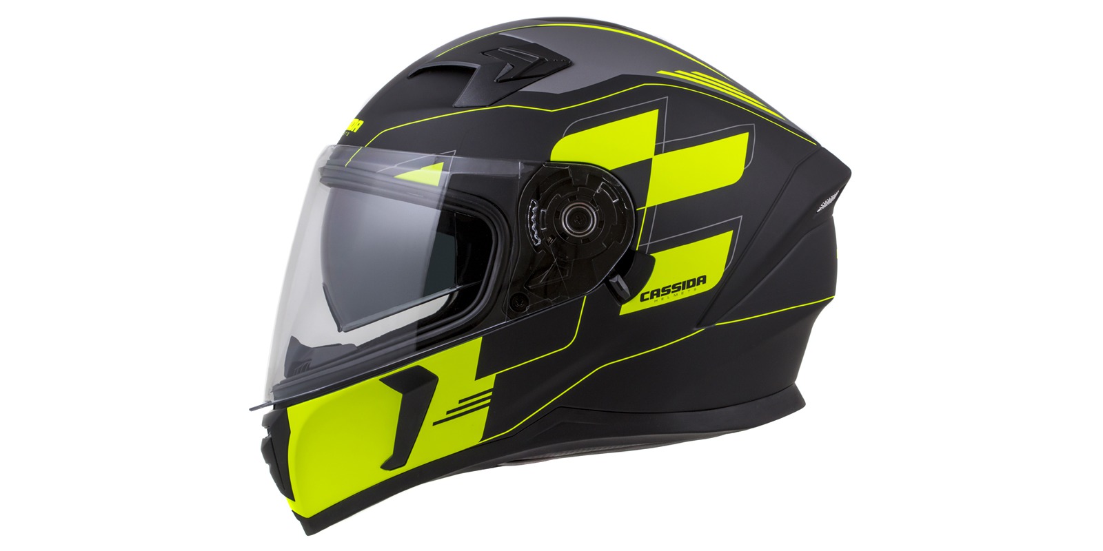 Full face helmet CASSIDA INTEGRAL 3.0 ROXOR yellow fluo matt/ white/ black/ grey XL