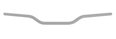 Handlebar ACCOSSATO HB056 Aluminium Made With Constant Diameter - 22 mm silver