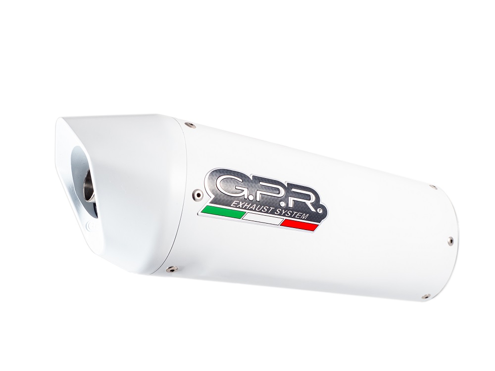 Slip-on exhaust GPR ALBUS S.54.ALB White glossy including removable db killer and link pipe