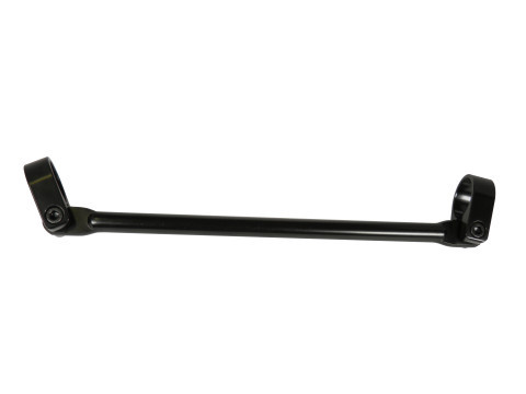 Bar and two-screw clamp kit for handlebar ACCOSSATO B10N variable diameter 28/28,5 mm, lenght 305mm Crni