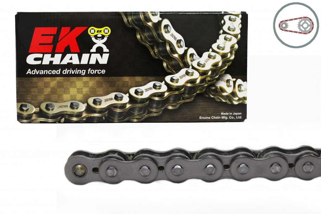 Chain kit EK - Zlat chain 520 DEX, X-ring (X, NX, QX, XS), CHK front sprocket SUPERSPROX, CHK rear sprocket SUPERSPROX for HUSQVARNA FE 450 2022-2024