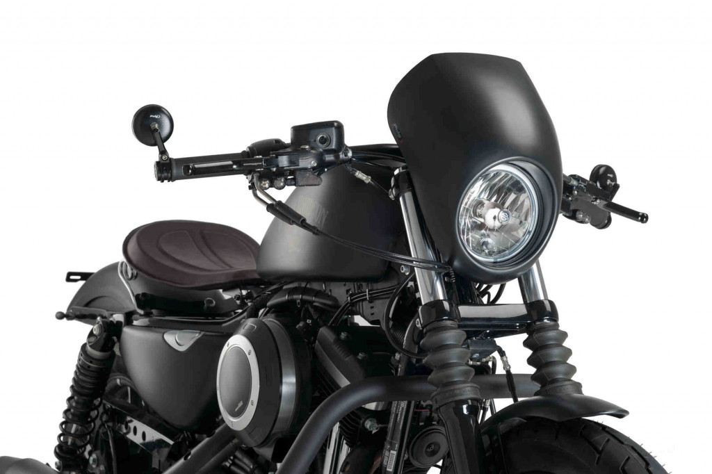 Semifairing CUSTOMACCES FREE SPIRIT CUP002Z matt black for HARLEY DAVIDSON XL 883 Sportster 2009-2020