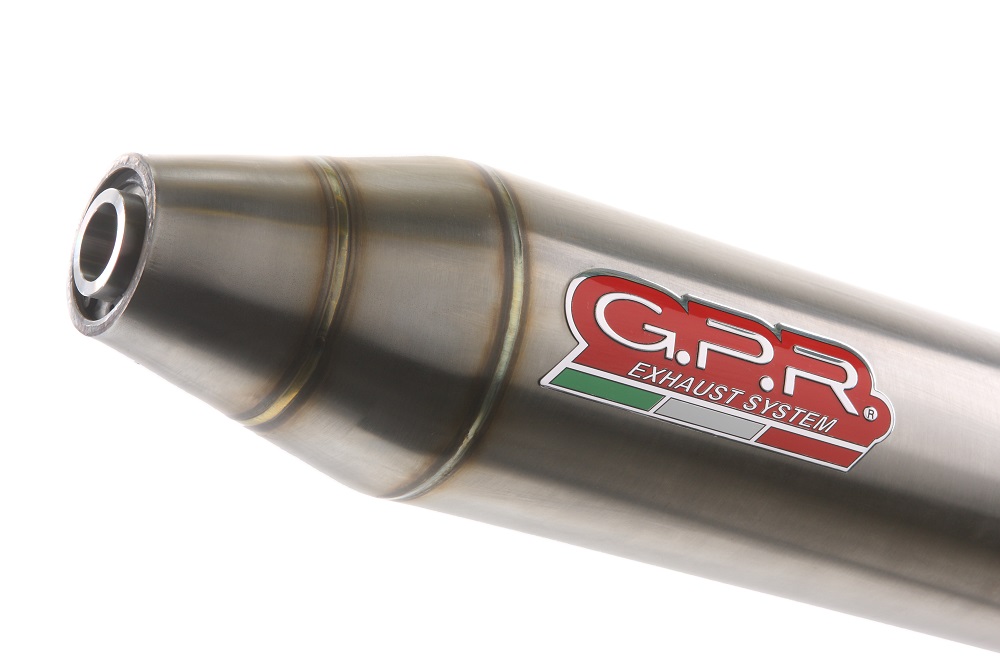 Slip-on exhaust GPR DEEPTONE QUSP.116.DEATV Brushed Stainless steel including removable db killer and link pipe