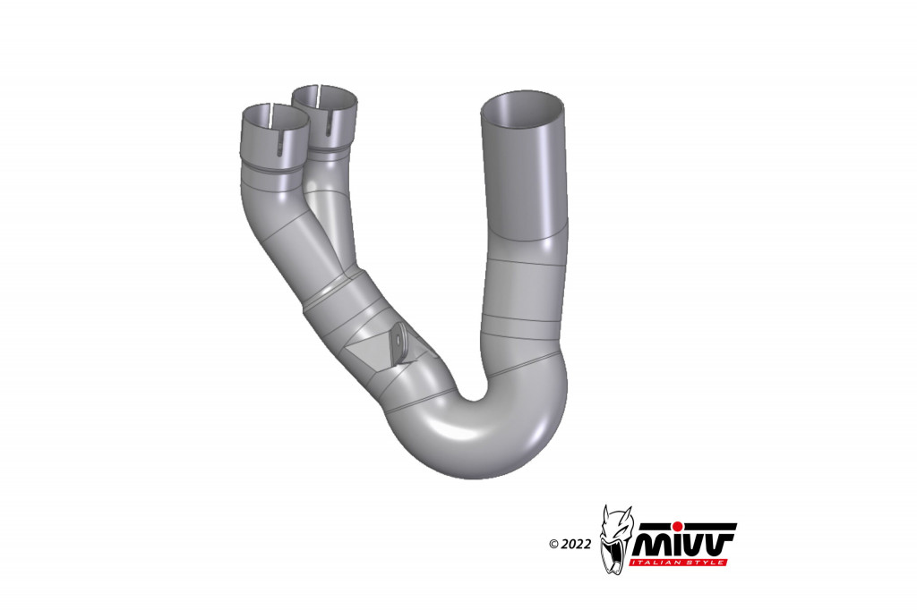 No-kat pipe MIVV D.049.C1 (compatible with both MIVV and original silencers) for DUCATI Hypermotard 950 / SP 2021-2024, DUCATI Hypermotard 950 RVE 2021-2024