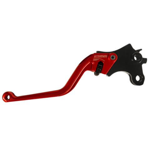 Clutch Lever ACCOSSATO ESC075 fixed CNC machined aluminium, red