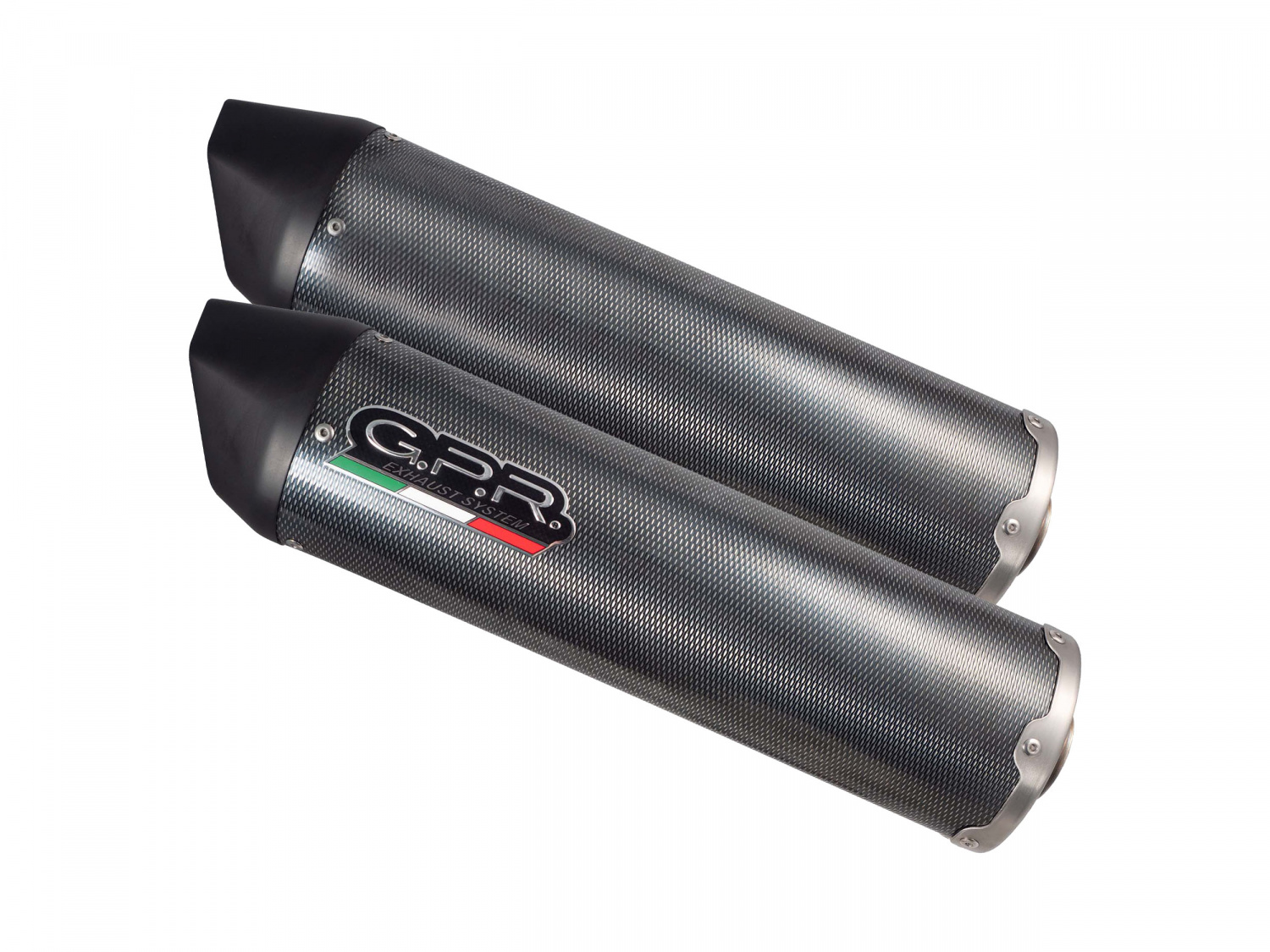 Dual bolt-on silencer GPR FURORE CAT.81.FUPO Matte Black including removable db killers and catalysts