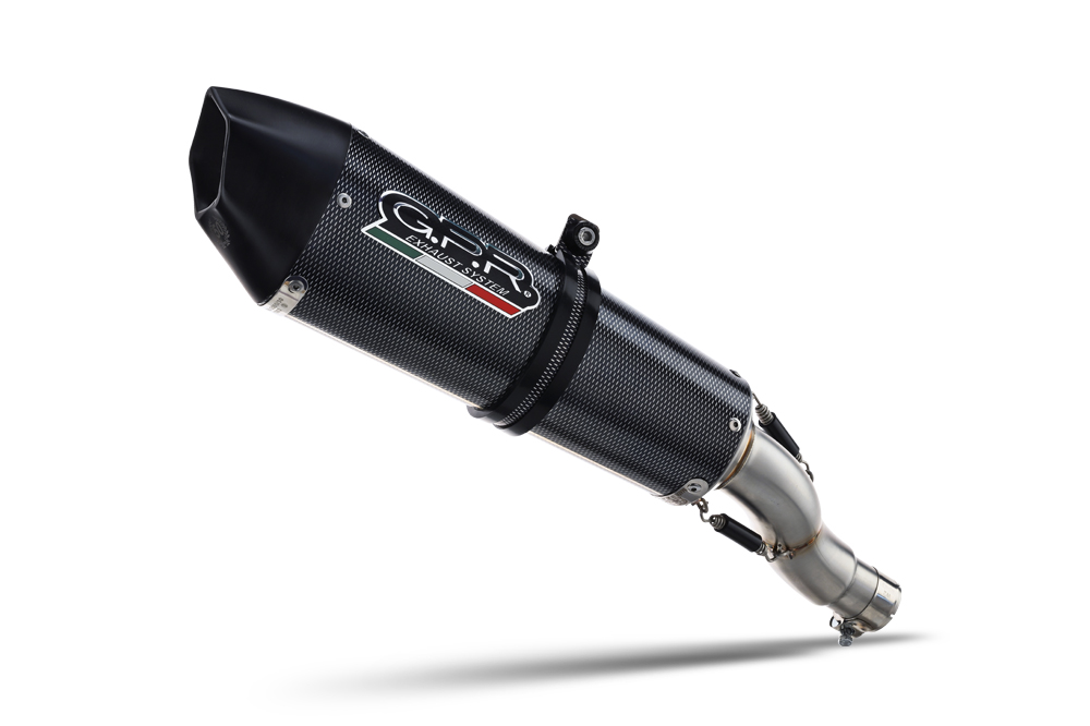 Slip-on exhaust GPR GP EVO4 E5.S.192.GT.GPAN.PO Carbon look including removable db killer and link pipe