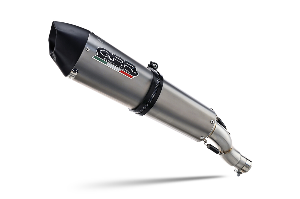 Slip-on exhaust GPR GPE ANN. KTM.22.11.GPAN.TO Brushed Titanium including removable db killer and link pipe