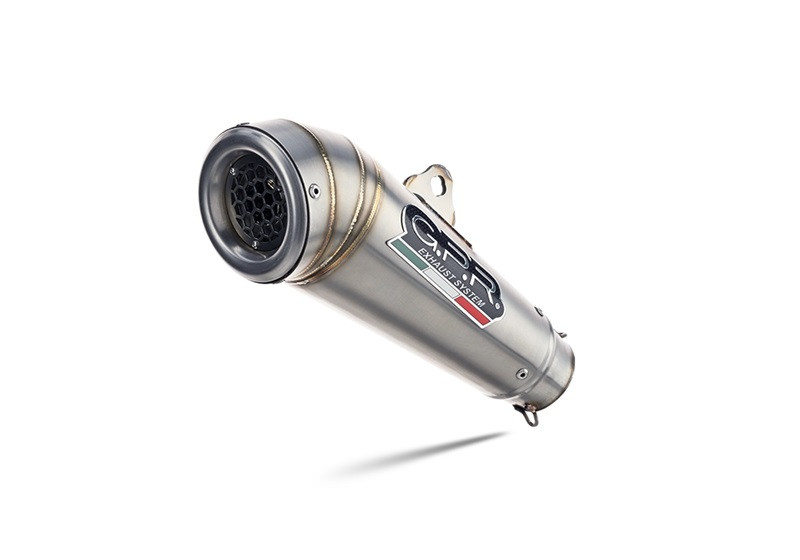 Slip-on exhaust GPR POWERCONE EVO KT.209.3PCEV Brushed Stainless steel including removable db killer and link pipe