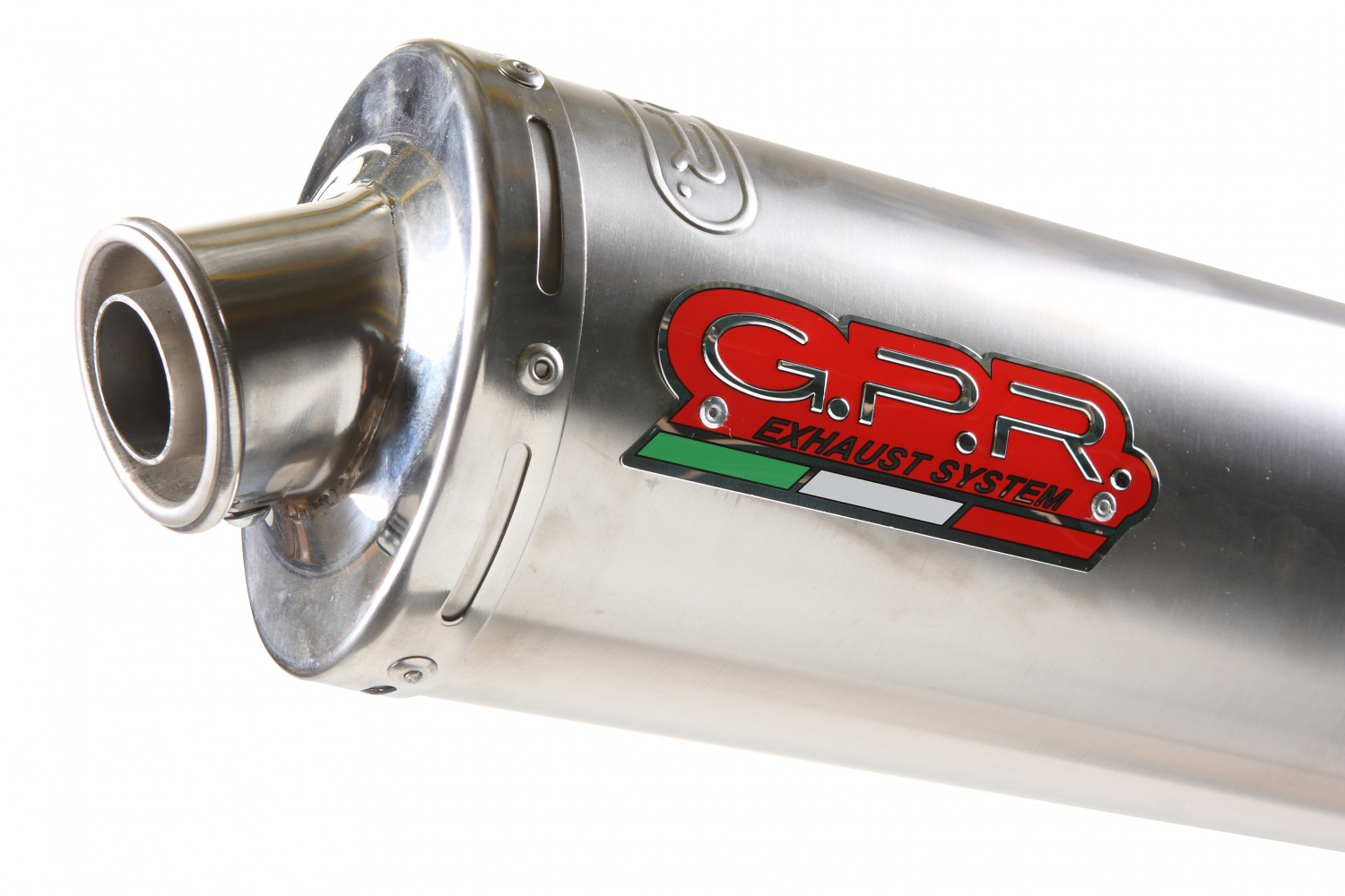 Slip-on exhaust GPR OVAL BE.3.TO Brushed Titanium including removable db killer and link pipe