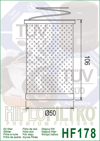 Filter ulja HIFLOFILTRO HF178