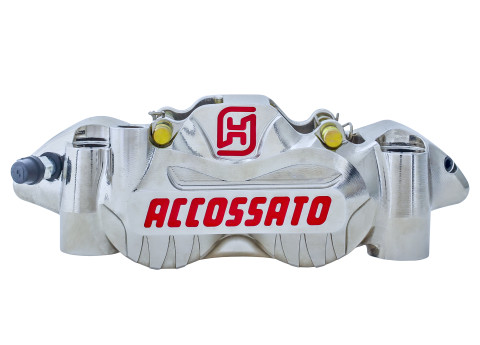 Radial brake caliper ACCOSSATO PZ010 CNC-worked monoblock 108 mm distance with pistions in titanium, Off-set 21mm