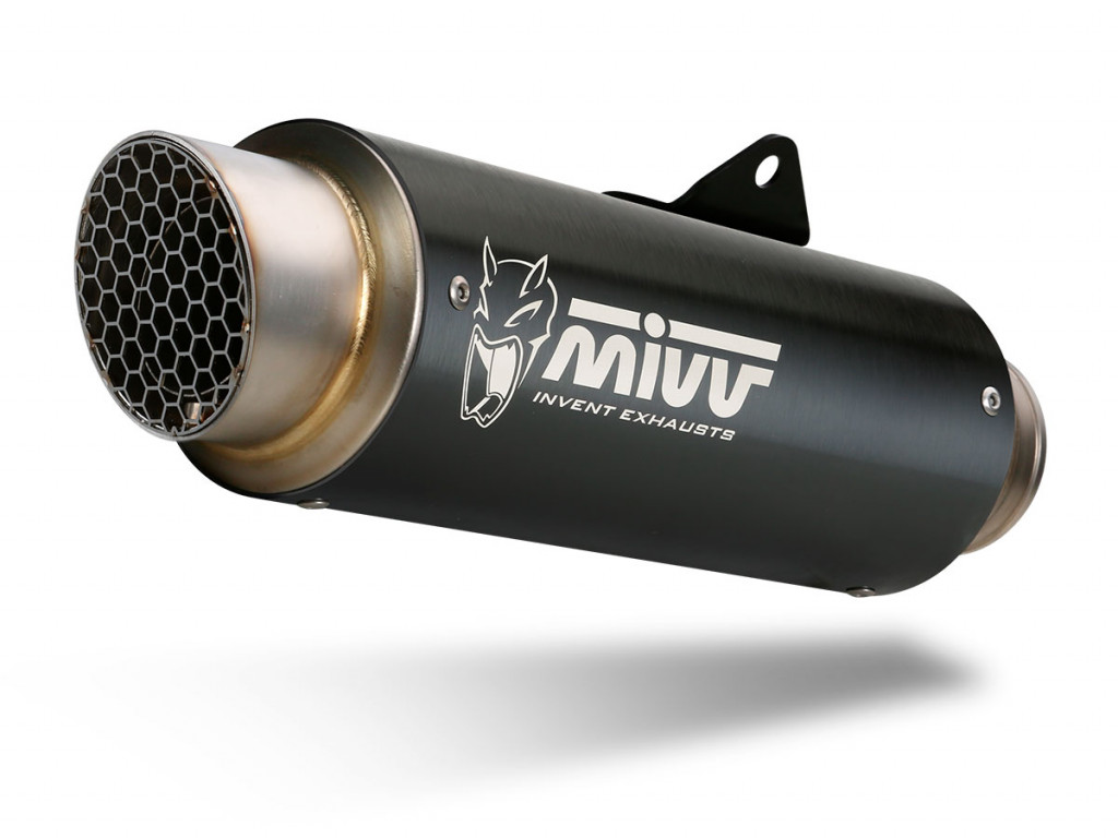Silencer MIVV GP PRO K.047.LXBP Steel black for KAWASAKI Z 400 2019-2023, KAWASAKI Ninja 400 2018-2023
