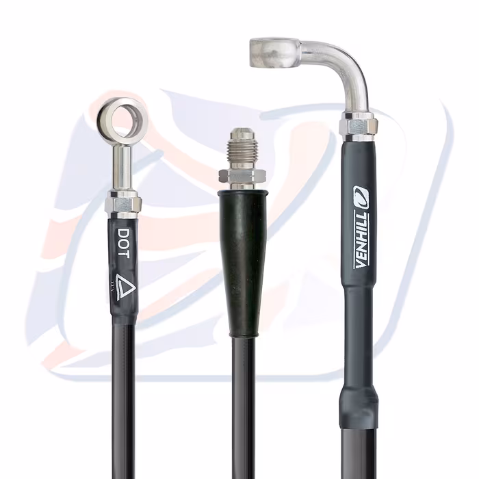 Front brake hose Venhill K02-1-042/P Crni for KAWASAKI KLX 250 (S) 2009-2013