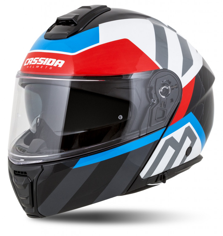 Full face helmet CASSIDA Modulo 2.1 Profile white pearl/black/blue/red/grey L