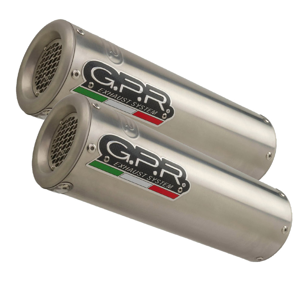 Dual slip-on exhaust GPR M3 Y.115.M3.TN Brushed Titanium including removable db killers and link pipes