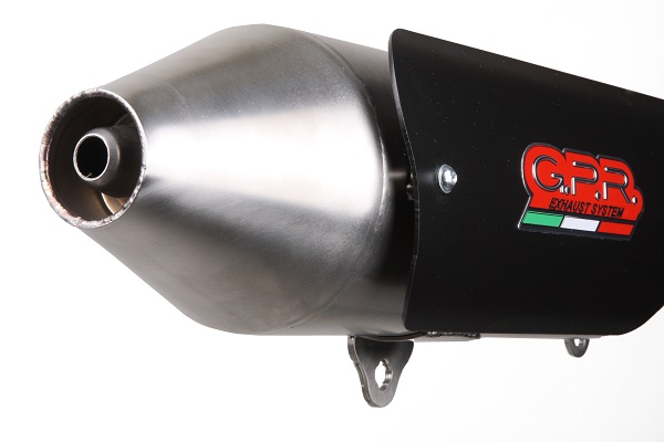 Slip-on exhaust GPR POWER BOMB QUA.5.CAT.BOMB Brushed Stainless steel including removable db killer and catalyst