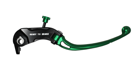 Brake lever folding ACCOSSATO LV030 in aluminium for brake master cylinder Ready To Brake green