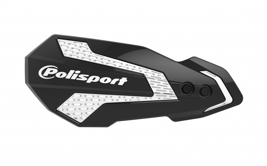 Handguard POLISPORT MX FLOW 8308200017 with mounting system Black/white for HONDA CRF 450 R 2021-2026, HONDA CRF 450 RX 2021-2026